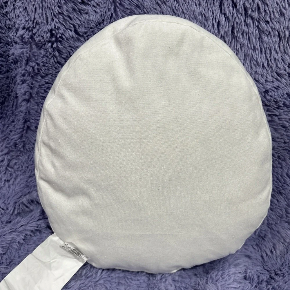 Easter Egg Accent Pillow‎ Embroidered Shabby Chic Farmhouse NEW